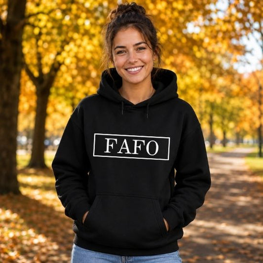 FAFO Hoodie, Bold Statement Hoodie, Minimalist Graphic Hoodie, Streetwear Hoodie, FAFO Sweatshirt, Unisex Pullover Hoodie, Edgy Graphic Hoodie, Confidence Hoodie