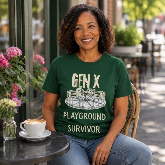 Gen X Playground Survivor Shirt, Funny Gen X T Shirt, Retro 80s Tee, Nostalgia Graphic Shirt, Sarcastic Generation X Shirt, Funny Childhood Tee