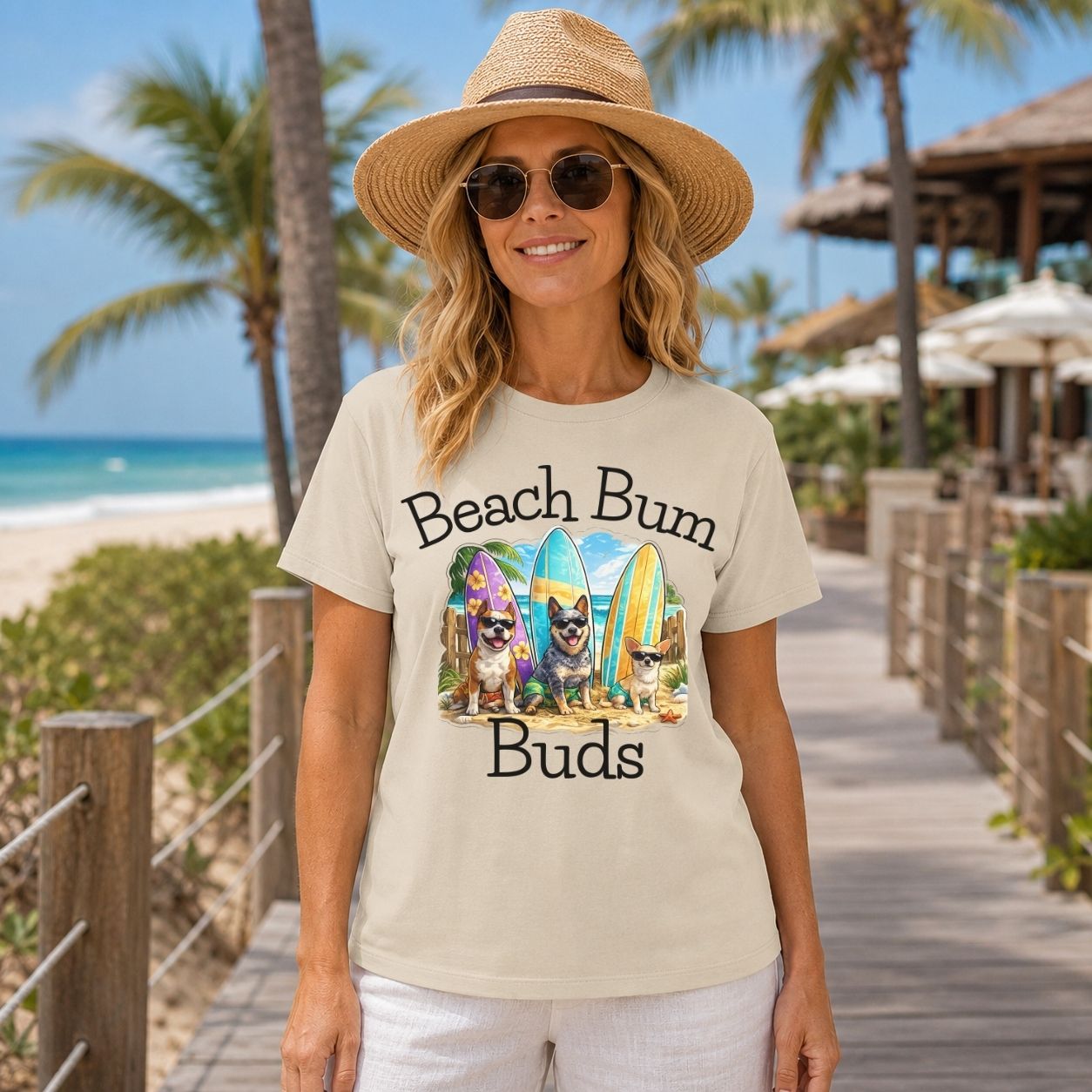 Beach Bum Buds Shirt, Funny Dog Beach T Shirt, Summer Dog Lover Tee, Surfing Dogs Graphic Shirt, Beach Vacation Shirt, Coastal Dog Gift