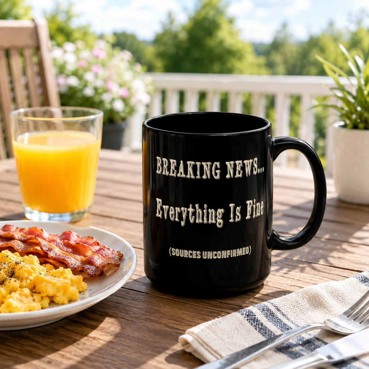 Breaking News Everything Is Fine Mug Funny Squirrel Coffee Mug Office Humor Coffee Cup Reporter Squirrel Gift