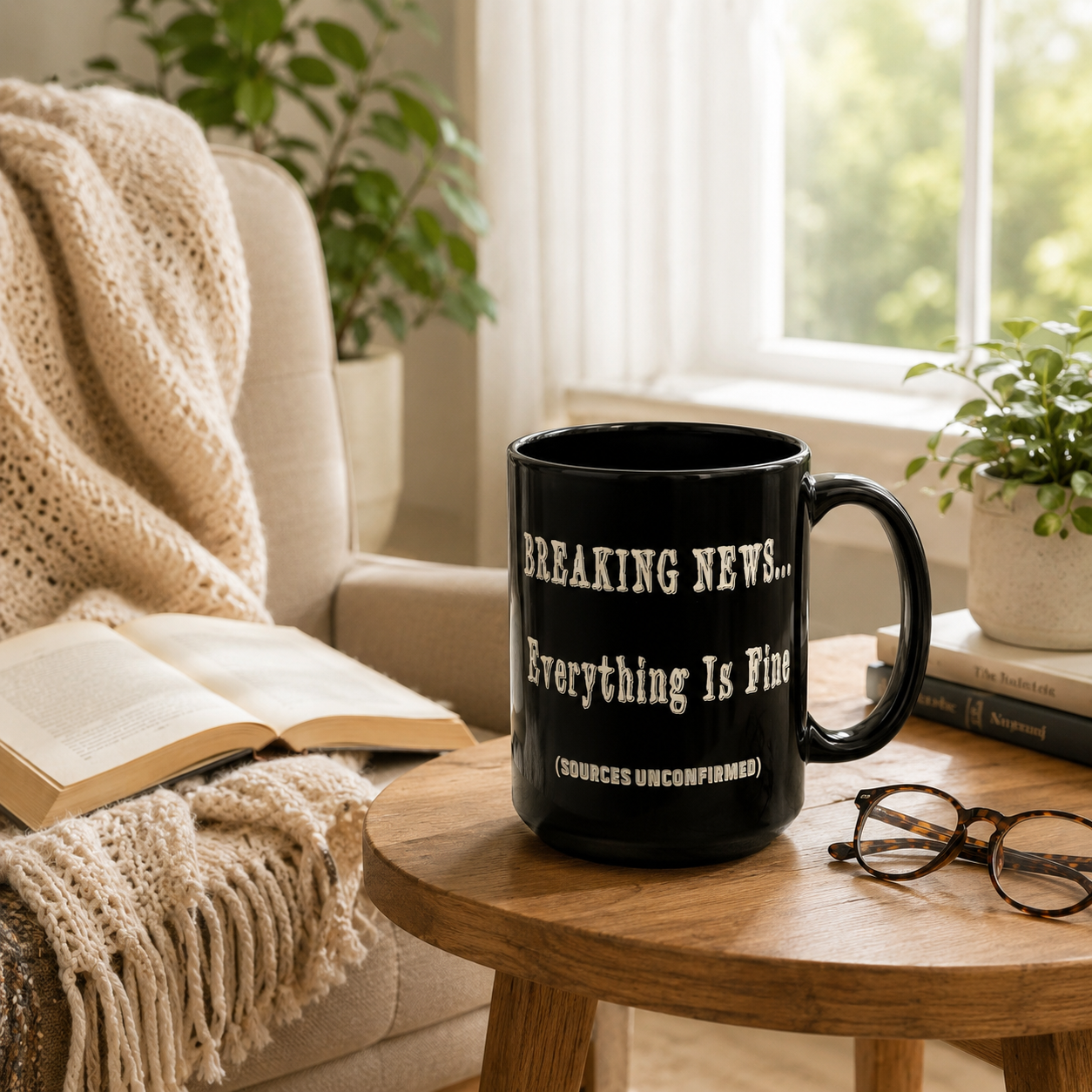 Breaking News Everything Is Fine Mug Funny Squirrel Coffee Mug Office Humor Coffee Cup Reporter Squirrel Gift