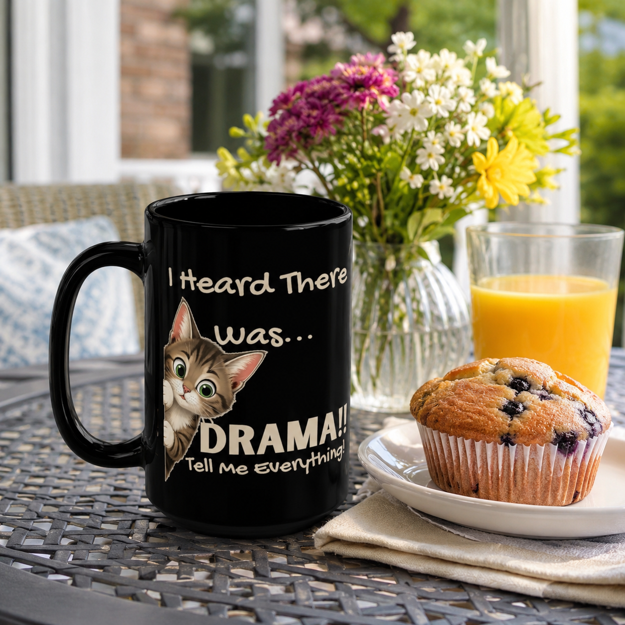 I Heard There Was Drama Cat Mug – Funny Cat Lover Coffee Mug