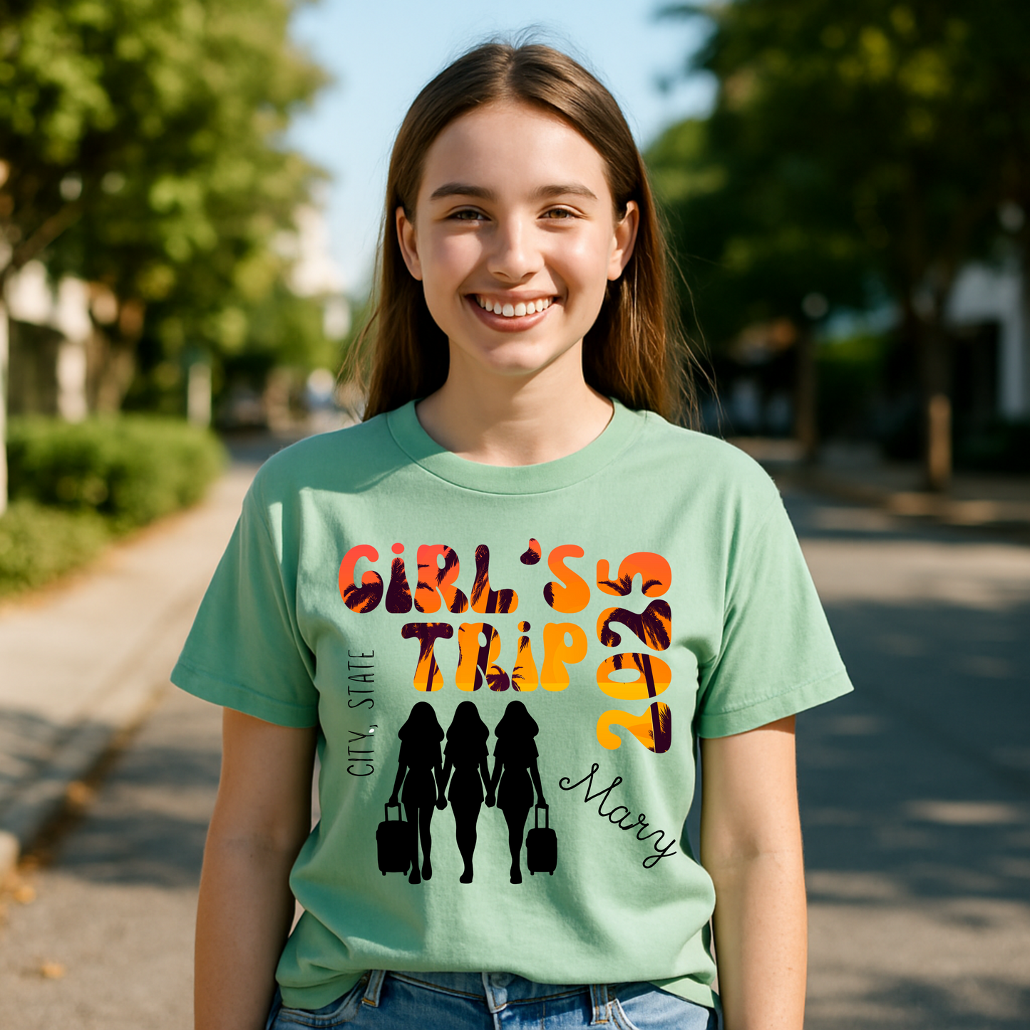 Girls Trip 2025 Custom Girls Trip Tee  Road Trip Shirt for Women  Matching Girls Trip Shirts Travel Squad Matching Tee Girls Trip 2