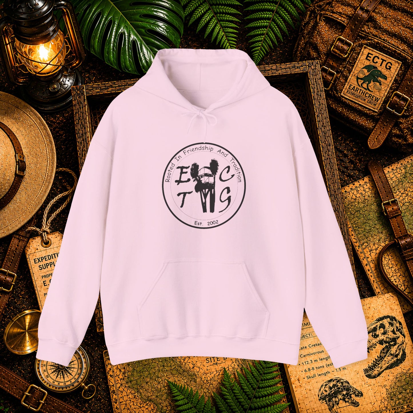 Black Outline ECTG Logo Hooded Sweatshirt