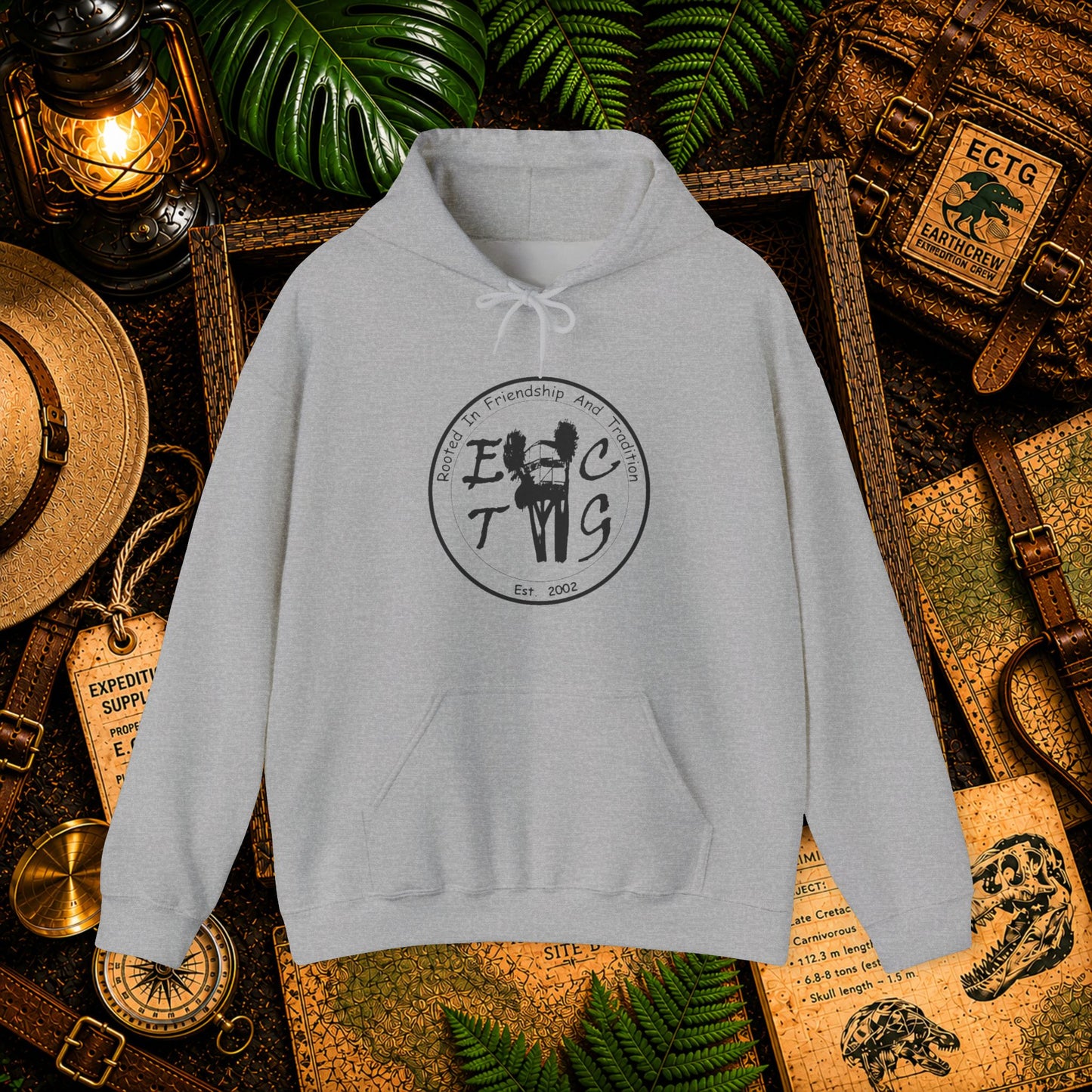 Black Outline ECTG Logo Hooded Sweatshirt