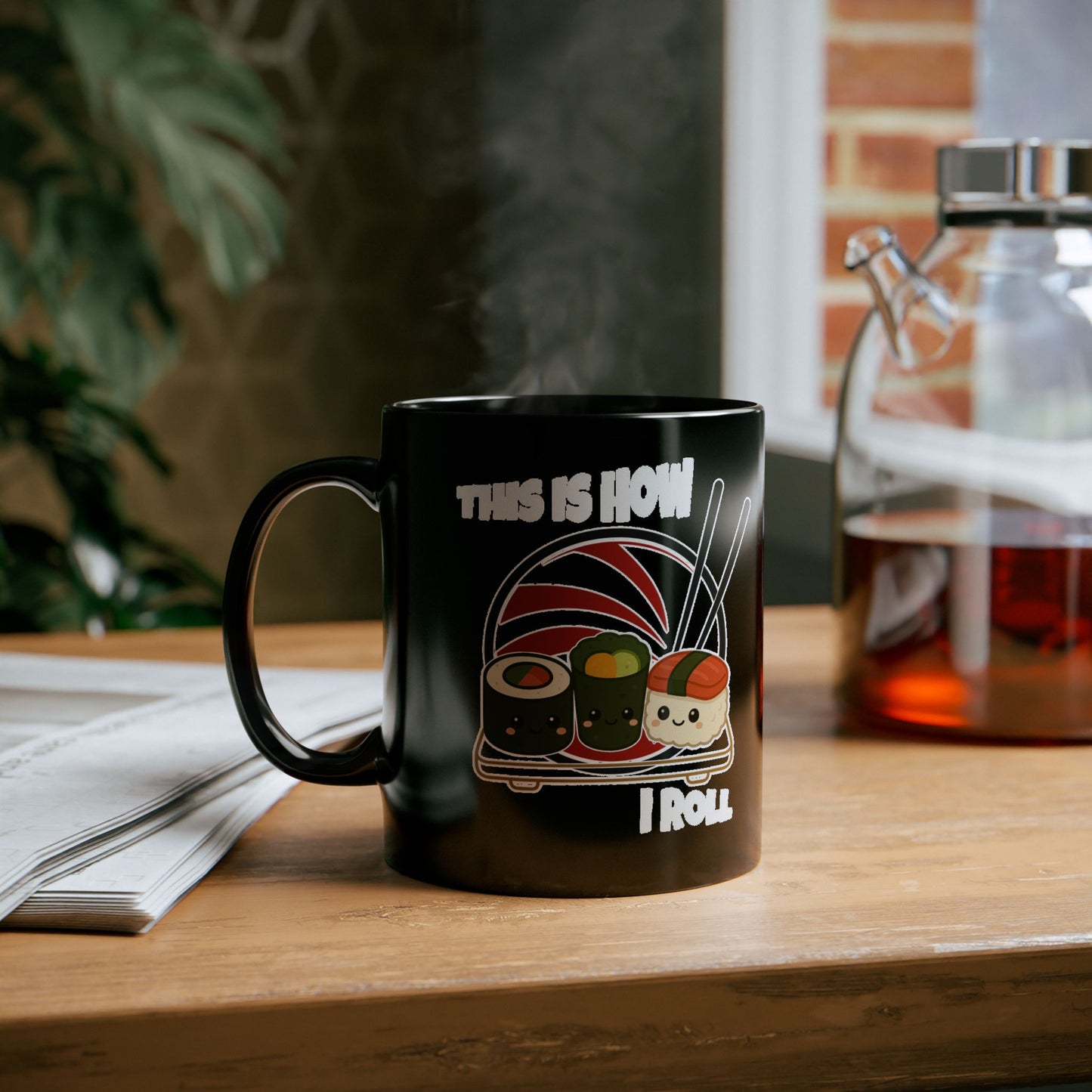 This Is How I Roll Sushi Mug – Funny Sushi Lover Coffee Mug, Cute Food Pun Gift