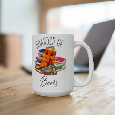 Hoarder of Books Mug - Funny Book Lover Coffee Cup - Perfect Gift for Readers