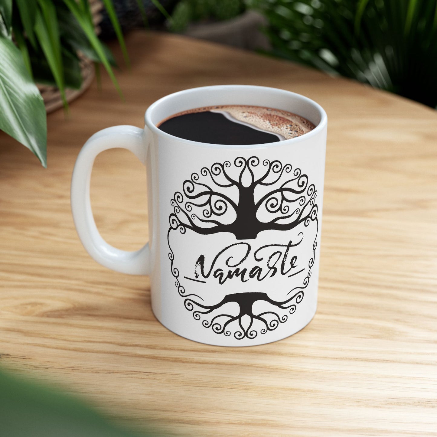 Namaste Tree of Life Mug – Yoga & Mindfulness Coffee Cup | Zen Spiritual Gift