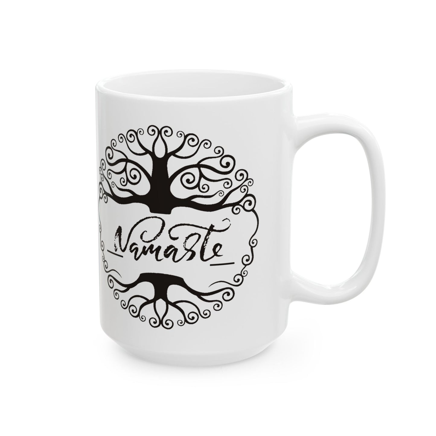 Namaste Tree of Life Mug – Yoga & Mindfulness Coffee Cup | Zen Spiritual Gift