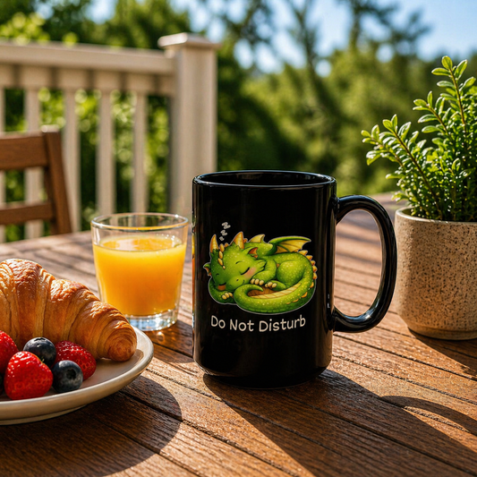 Do Not Disturb Dragon Mug, Cute Dragon Mug, Sleeping Dragon Coffee Mug, Introvert Mug Gift, Book Lover Mug, Cozy Reading Mug, Funny Quiet Please Mug, Work From Home Mug, Fantasy Animal Mug