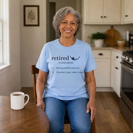 Retired Definition T-Shirt – Funny Retirement Shirt Definition Style Tee